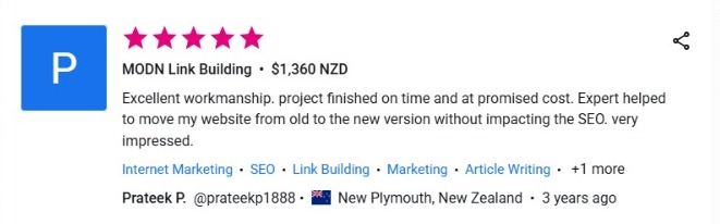 SEO project for MODN Living NZ